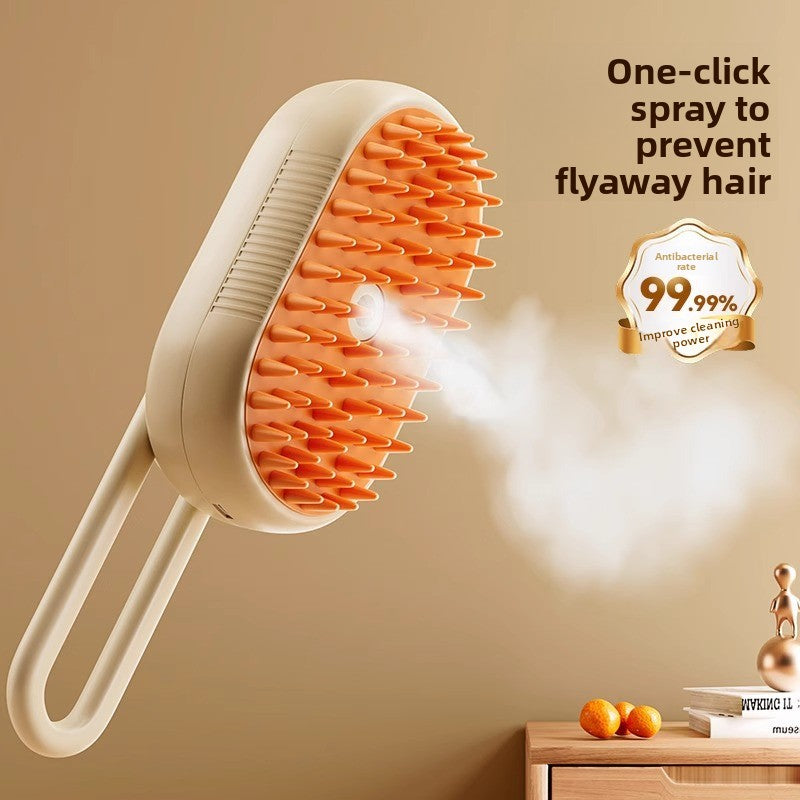 Handle Steam Mist Grooming Comb for Dogs and Cats, No Bath Needed