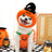 Pumpkin Halloween costume for dogs and cats in Padded Pumpkin, side view