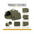 Tactical polyester dog harness with attachment points for outdoor use, product image 2