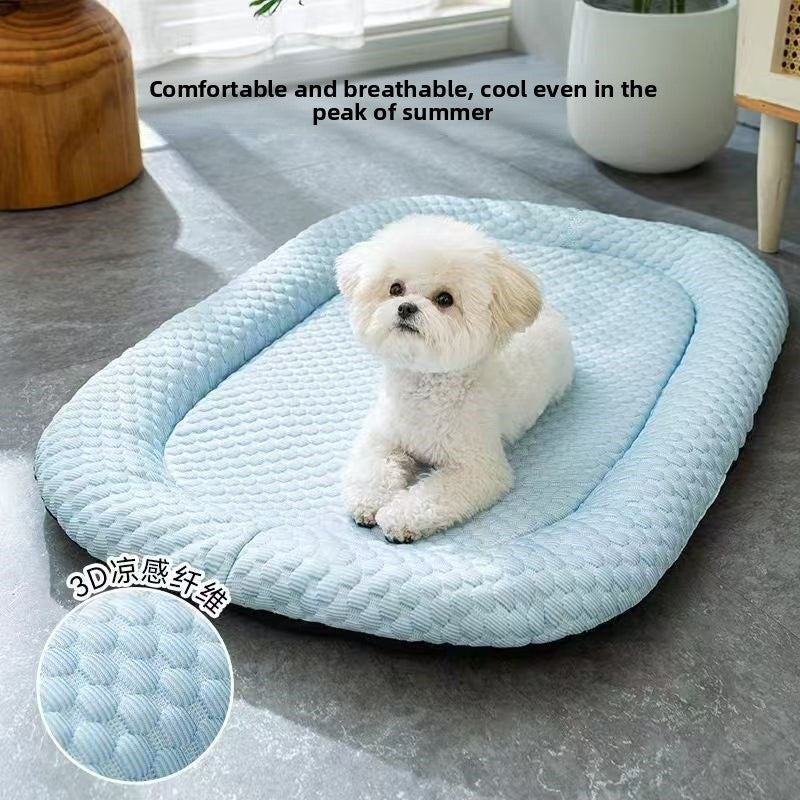 Ocean blue cooling bead mat for cats and small dogs