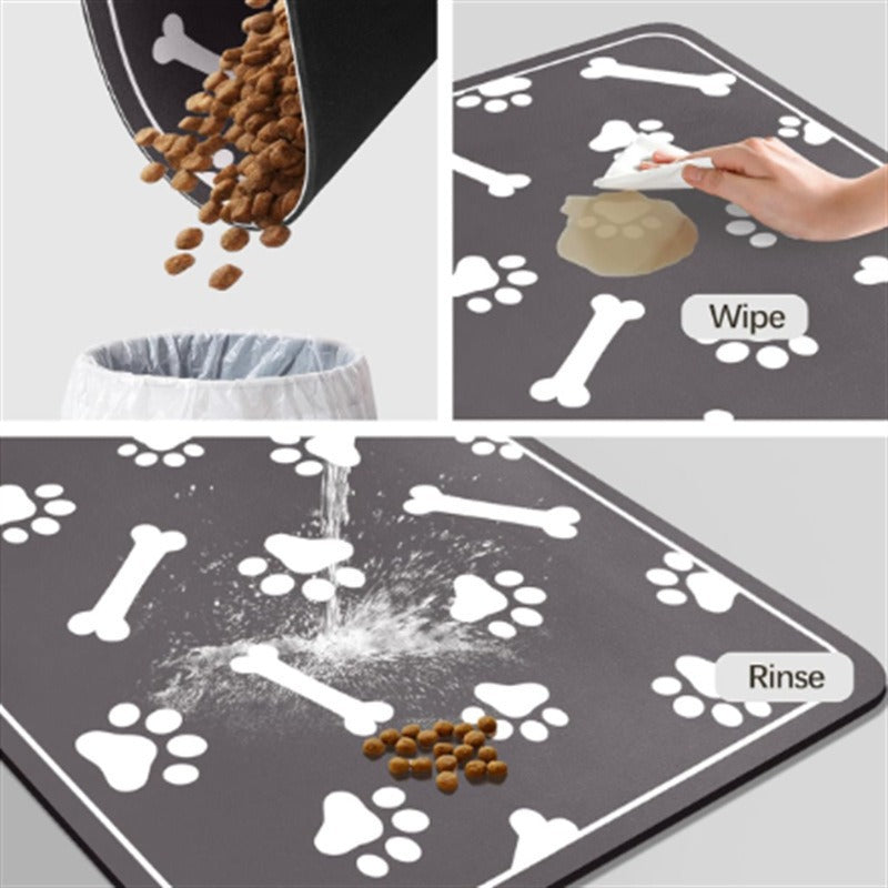 Quick-dry diatomite pet feeding mat, photo from another angle