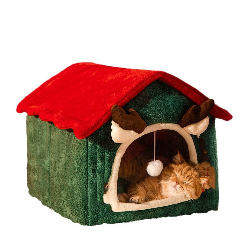 Enclosed horned pet nest bed, detail photo 4