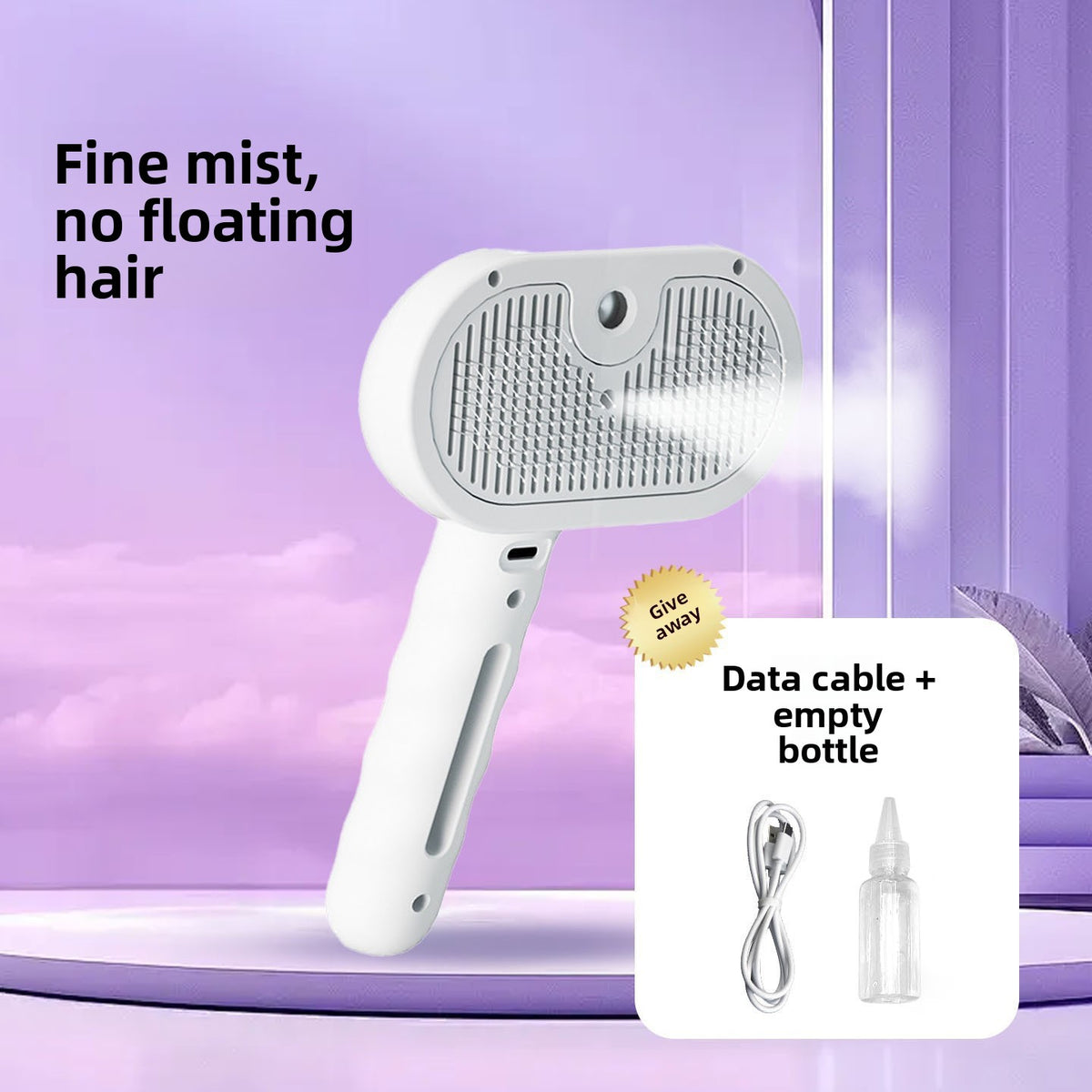 Pet Spray Grooming Comb with Detangler for Dogs and Cats