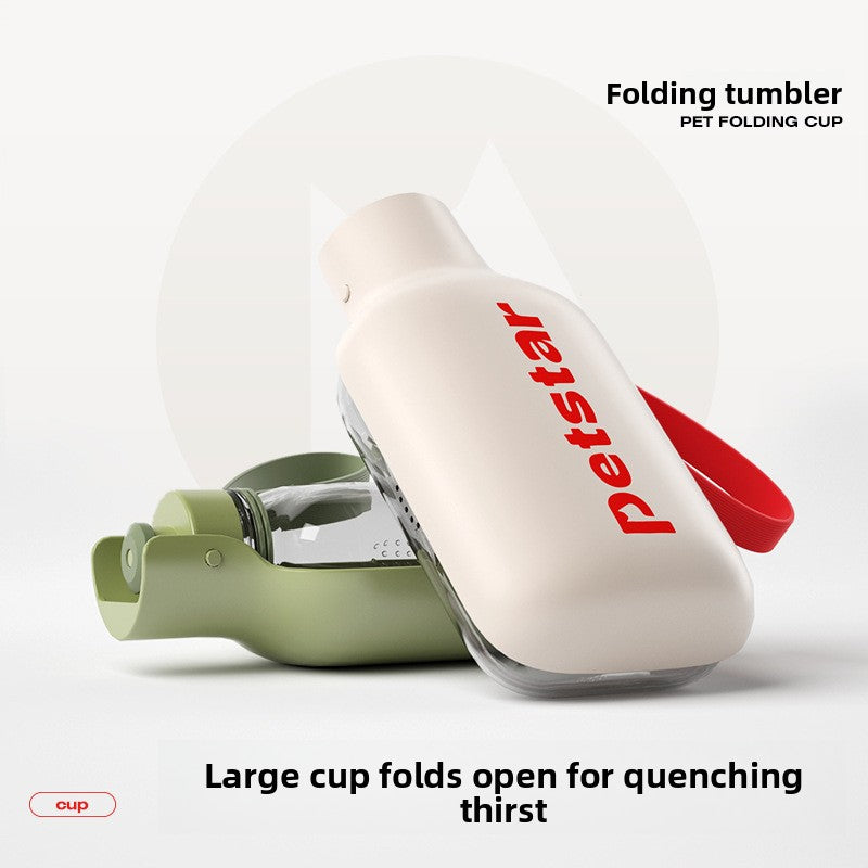 Portable Pet Water Dispenser Bottle in 350ml or 550ml with Leak-Proof One-Handed Press