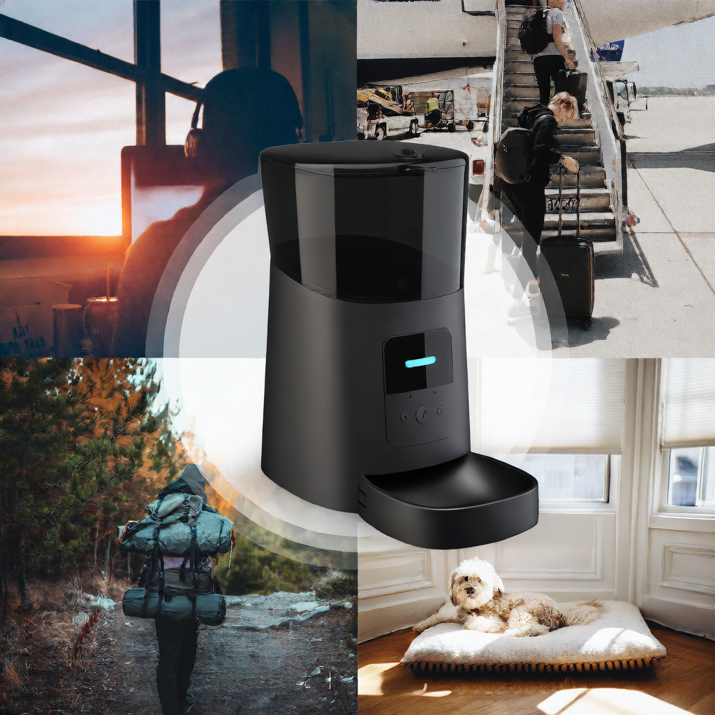 Smart Automatic Pet Feeder with App Remote Control, Scheduled Feeding and Anti-Jam
