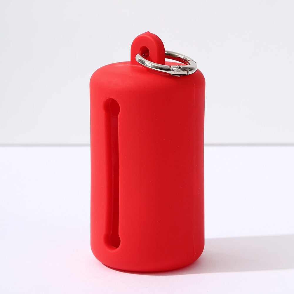 Dog poo bag dispenser with lead clip in bright colour, product image 3