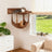 Wooden two-tier cat bed with hanging hammock, product image 3