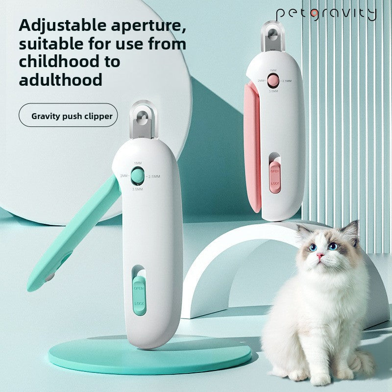 Ergonomic LED Pet Nail Clipper with Non-Slip Handle