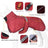 Thick padded reflective burgundy coat for large dogs, product image 2