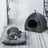 Enclosed triangle cat nest bed with cosy entrance opening, photo 2