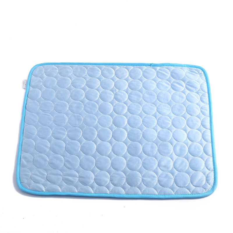 Light blue ice silk pet cooling mat for dogs and cats, photo 5