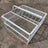 White metal pigeon loft landing cage with one way door, view 1