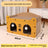 Corrugated cardboard cat scratcher house and den, extra detail view