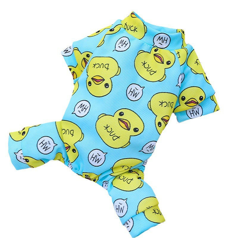 Cartoon duck four leg outfit for dogs and cats, available in 2 colours, image 5