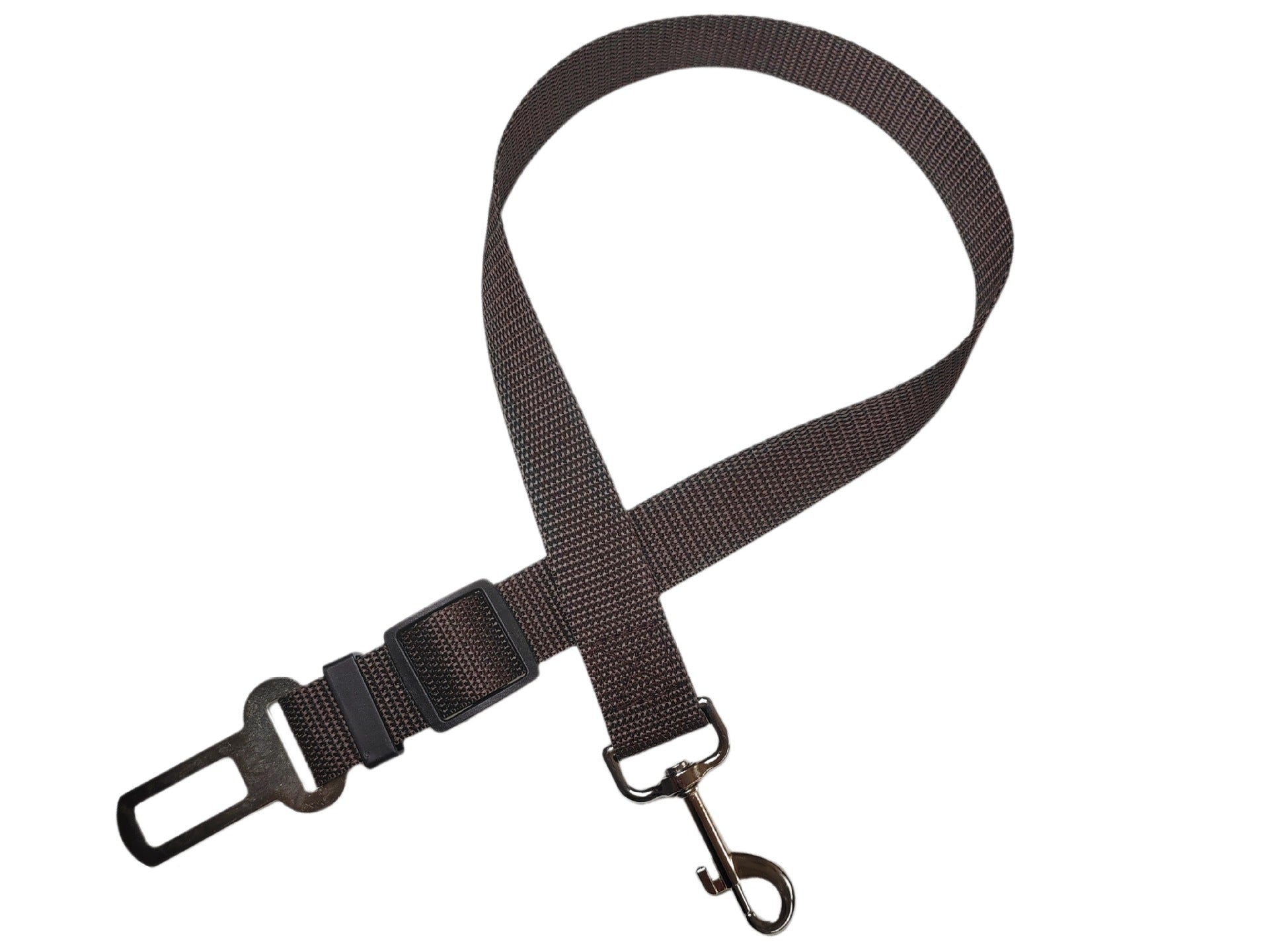Nylon dog car seat belt lead with swivel clip, product photo