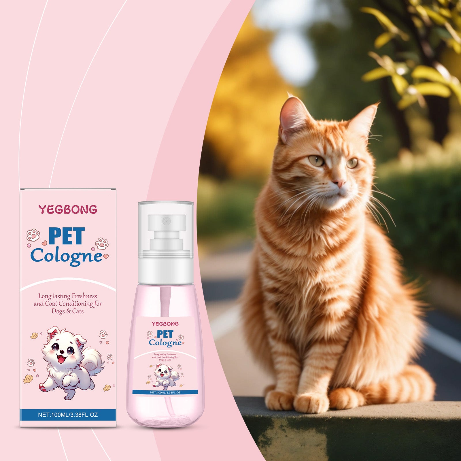 Portable Dog Deodorising Spray, Fresh Pet Care Mist