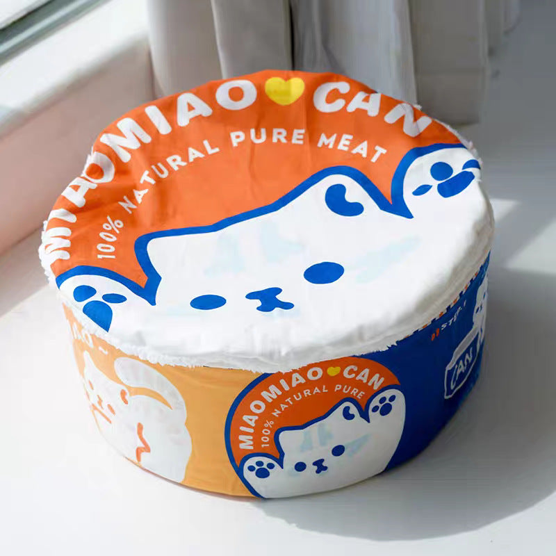 Novelty popcorn box shaped plush cat bed, product image 8