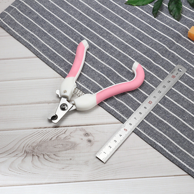 Stainless Steel Pet Nail Clippers with Wave or Curved Handle