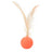 Bouncy cat toy ball with feathers, product detail photo