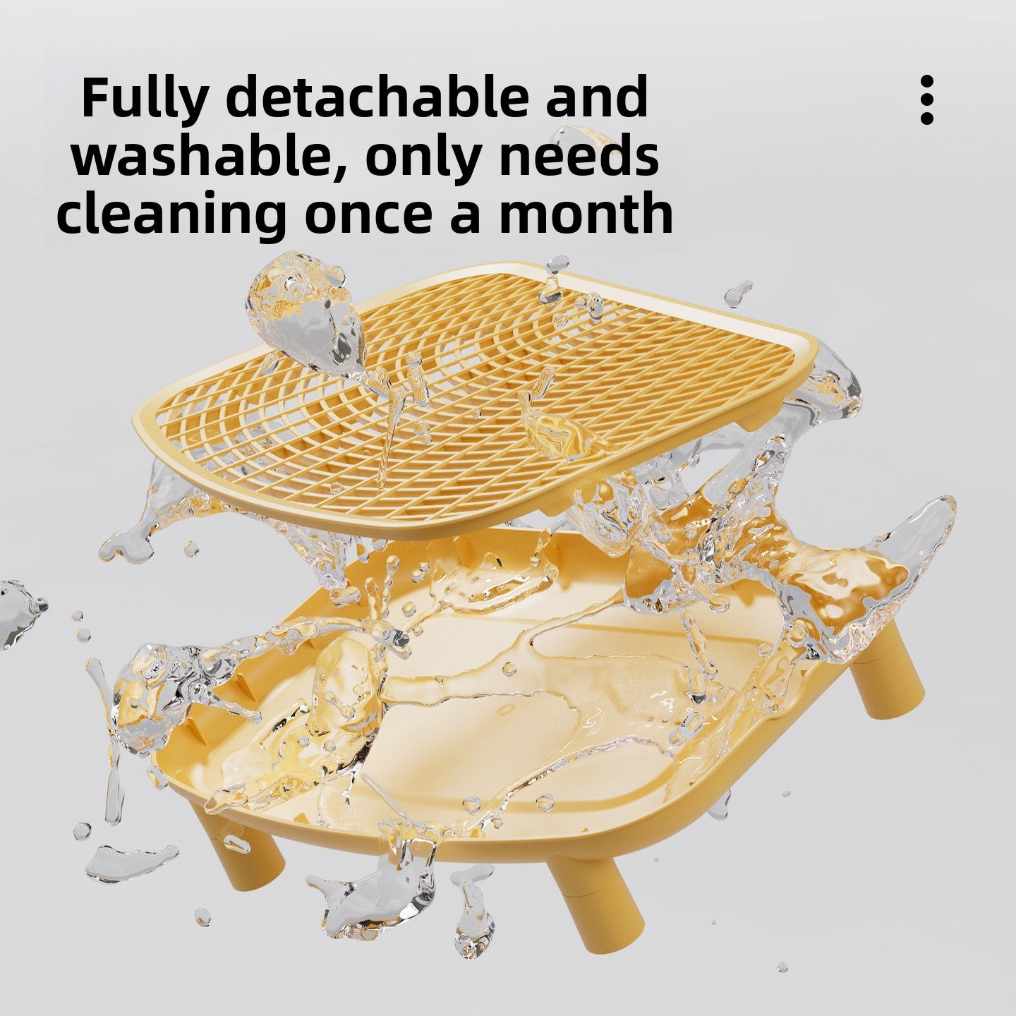 Double Layer Cat Litter Mat with Removable Feet and Anti-Splash