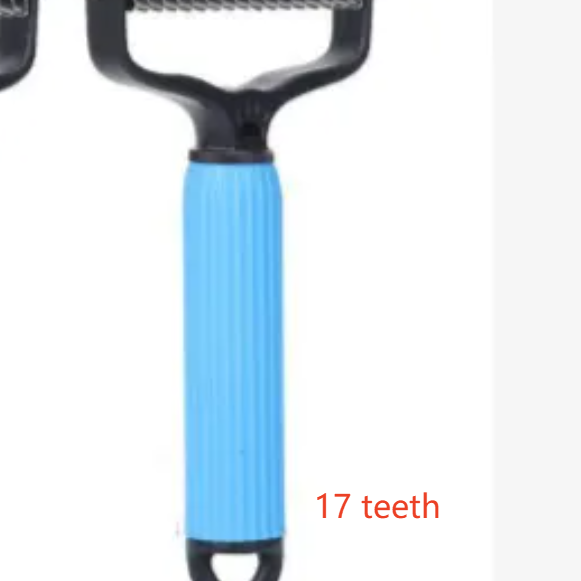 Double-Sided Stainless Steel Detangling Comb with Non-Slip Grip