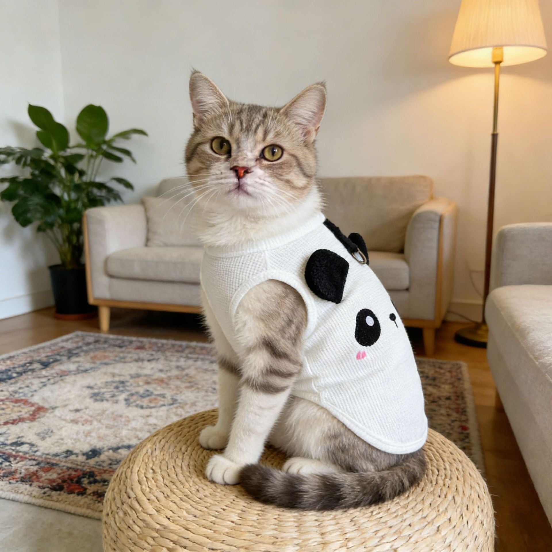 Lightweight summer cat vest with animal print, available in 3 colours, image 18