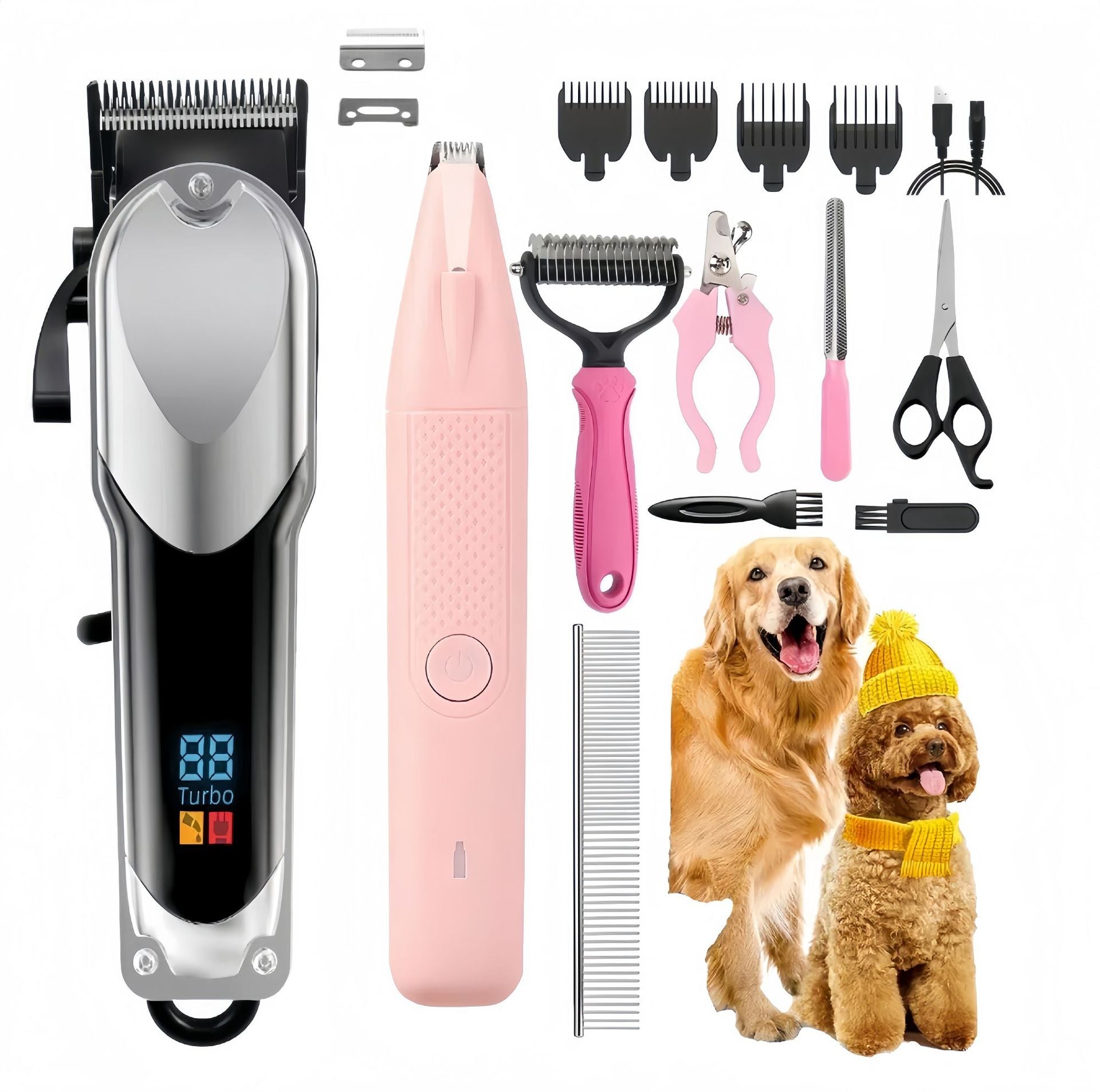 Cordless Electric Pet Clipper with Titanium Alloy Blades