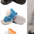 Soft sole anti slip shoes for small dogs in blue, view 5
