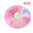 Plush round padded dog and cat bed in Rainbow