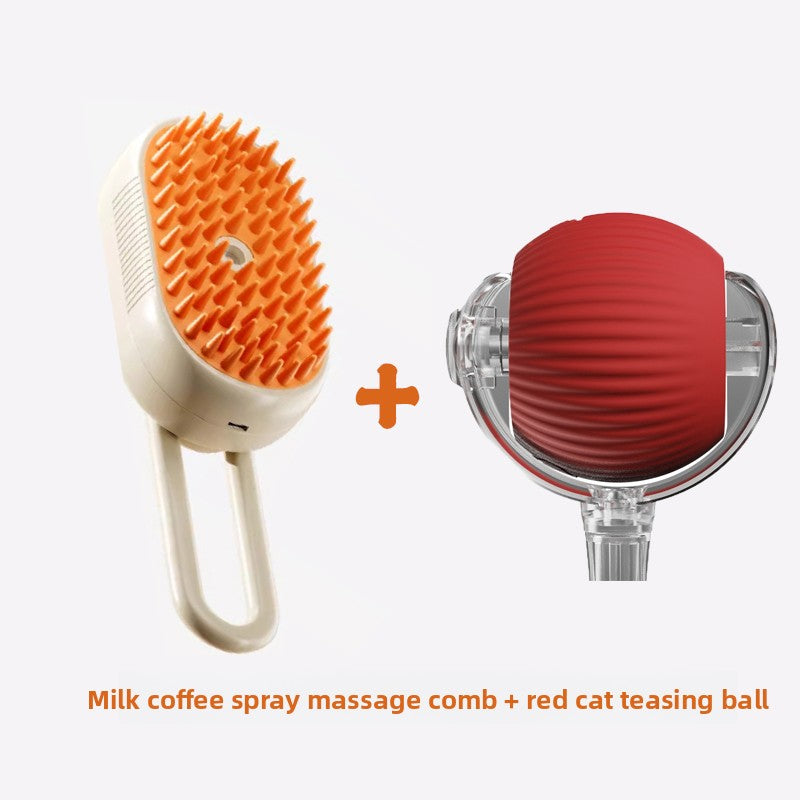 Rechargeable Pet Spray Grooming Comb with Deodorising Mist