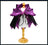 Halloween bat style pet cloak with 3D collar, in a home setting