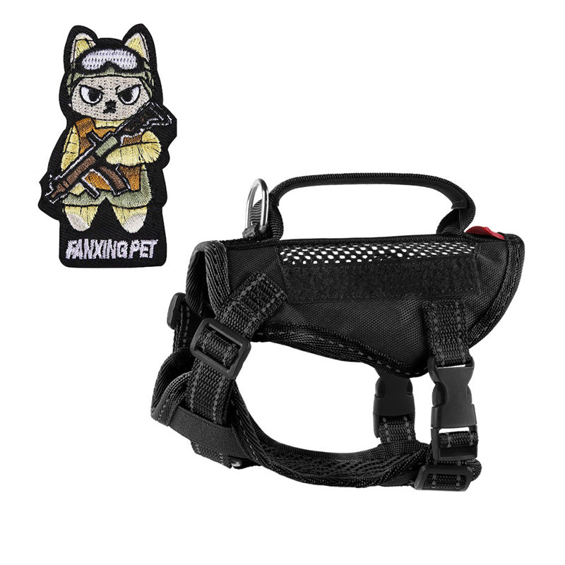 Black escape resistant cat harness with elastic lead, view 10