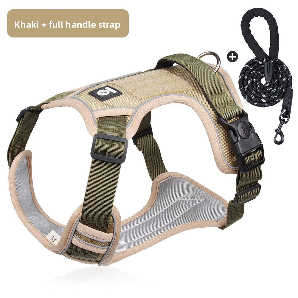 Reflective Oxford dog harness, main product photo from Pet Royale UK