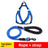 Reflective dog lead and collar set in Red 3-Piece Set, in use with a pet