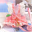Princess cotton dog dress with matching lead in Light Pink Dress with Lead, front view