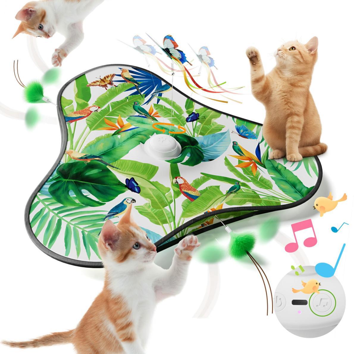 Interactive cat play cover with sound in sky blue, photo 17