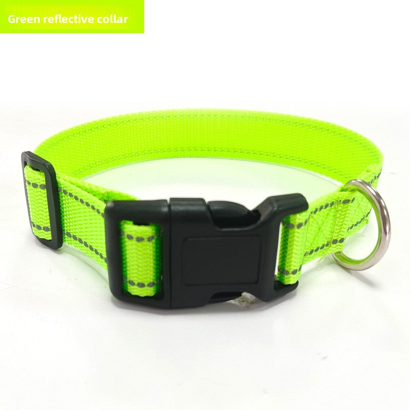 Adjustable polyester collar for dogs and cats in 10 colour options