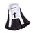Cat dressed in a black and white nun uniform costume