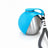 Round stainless steel pet water bottle