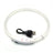 USB rechargeable LED silicone dog collar in Blue Bead Light, close-up detail