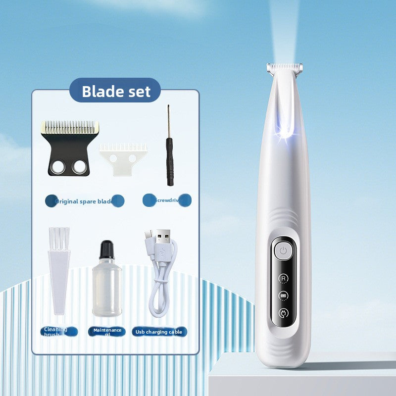 Waterproof Ceramic Blade Paw Trimmer with LED Light for Dogs and Cats