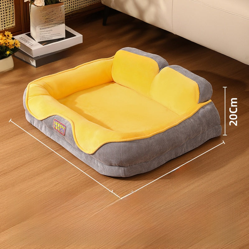 Raised pet bed with built-in neck pillow, photo 12 of 14