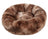Round long plush nest bed for cats and dogs in Tie-Dye Dark Coffee