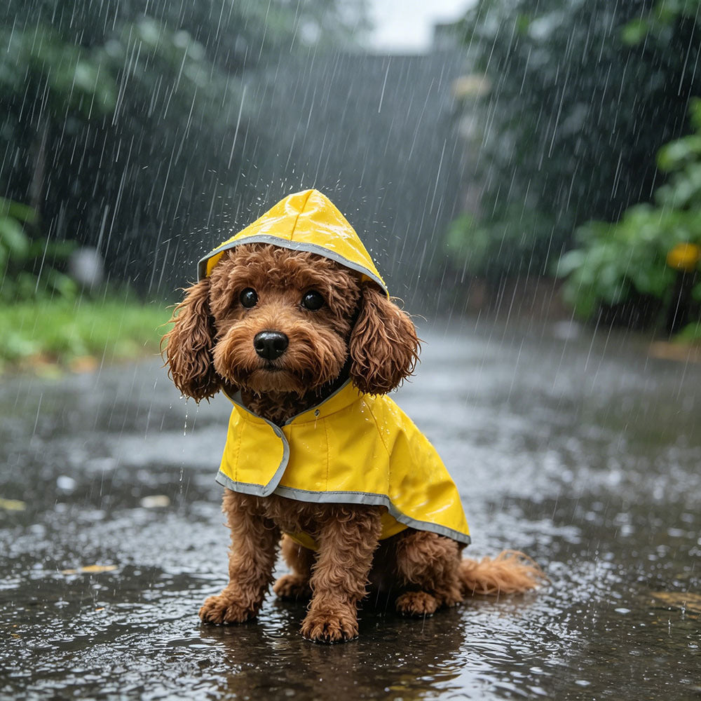 Reversible reflective dog raincoat, available in 2 colours, sizes Extra Small to 5XL, image 4