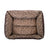 Leopard print pet bed with detachable washable cover, detail photo 4