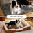 Velvet Pet Kennel Bed for Winter, Soft Plush Dogs and Cats
