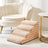 Two-step foam pet stairs with plaid cover, photo 3 of 11