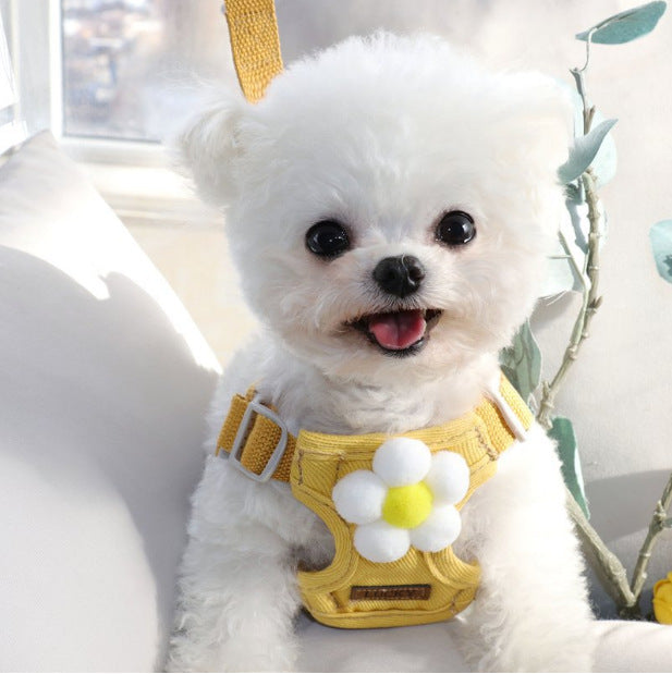 Soft cotton vest harness and lead, 4 sizes available