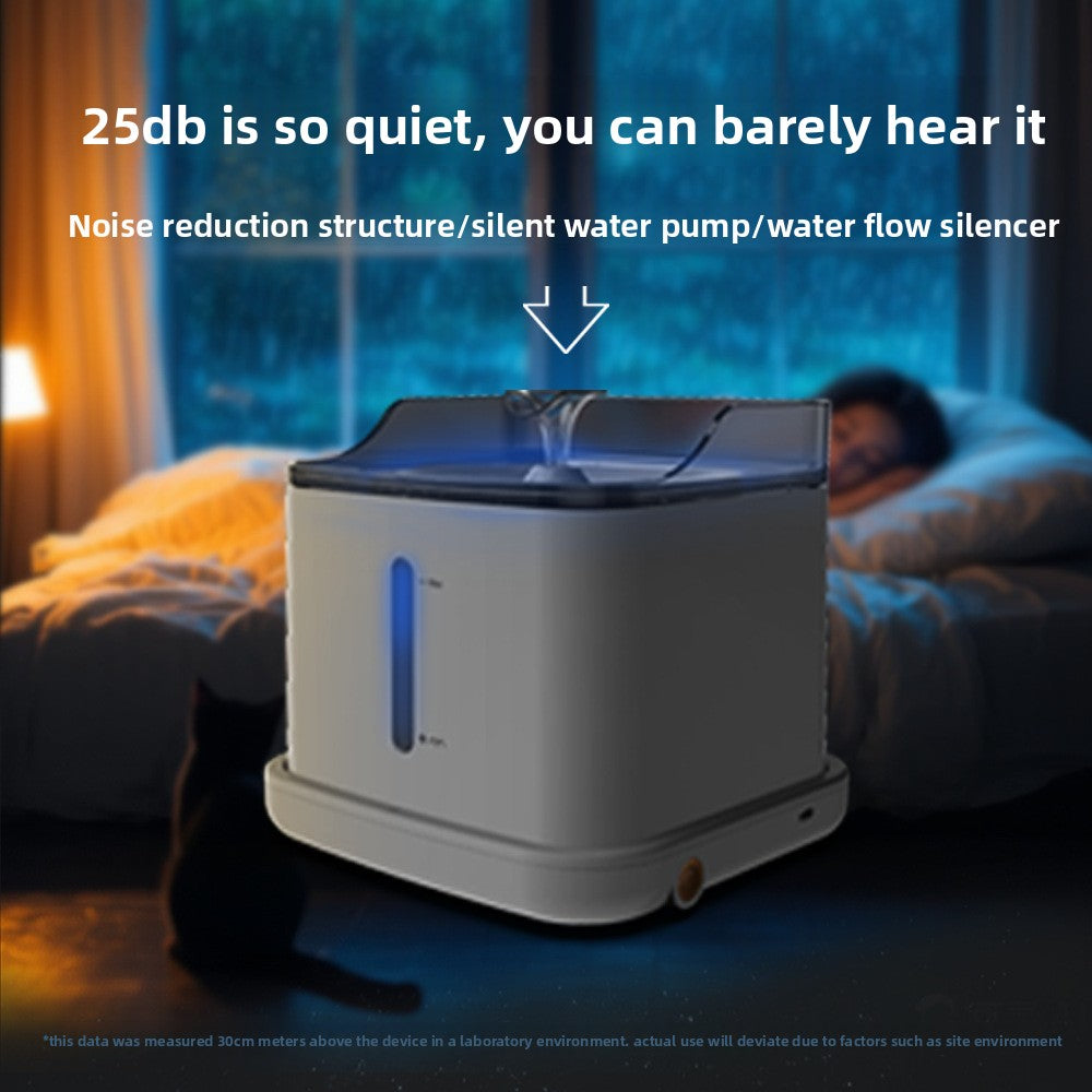 Silent Wireless Automatic Pet Water Dispenser Stainless Steel