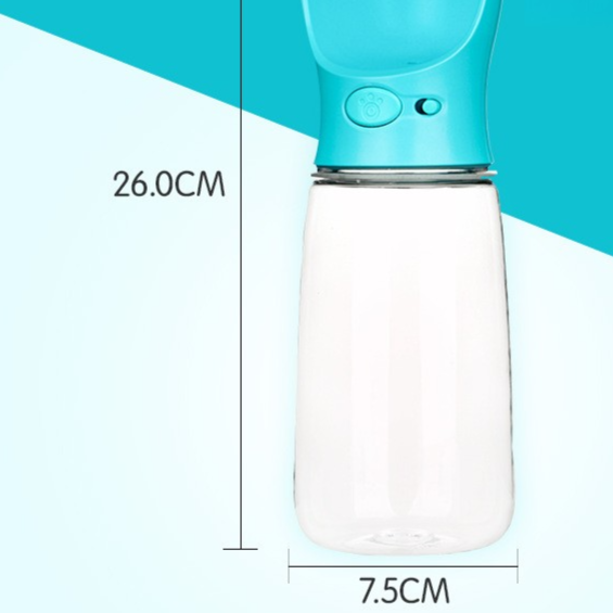 Portable Pet Water Bottle with Carrying Rope, 350ml or 550ml Leakproof Walking Bottle
